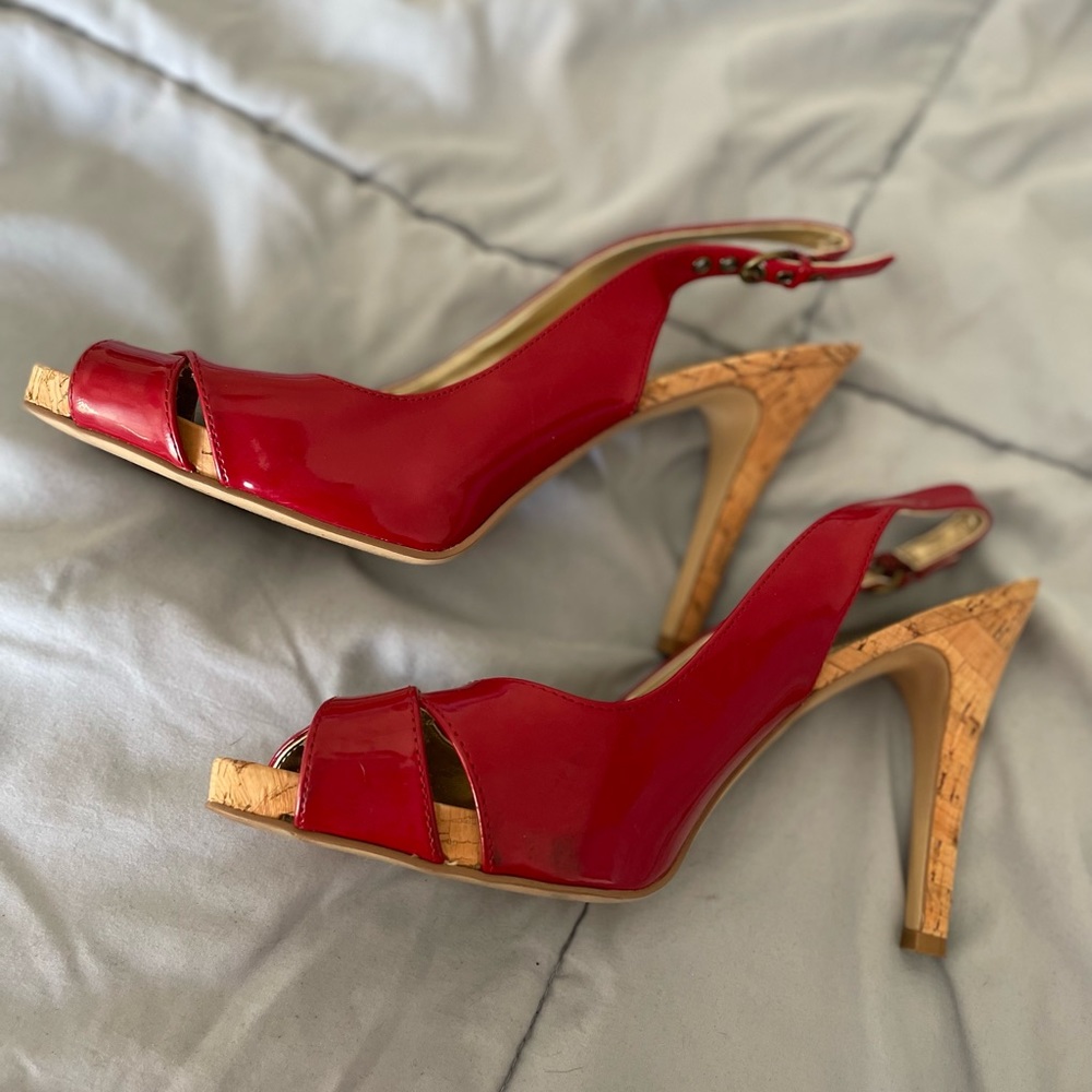 Guess heels, Red with cork heel